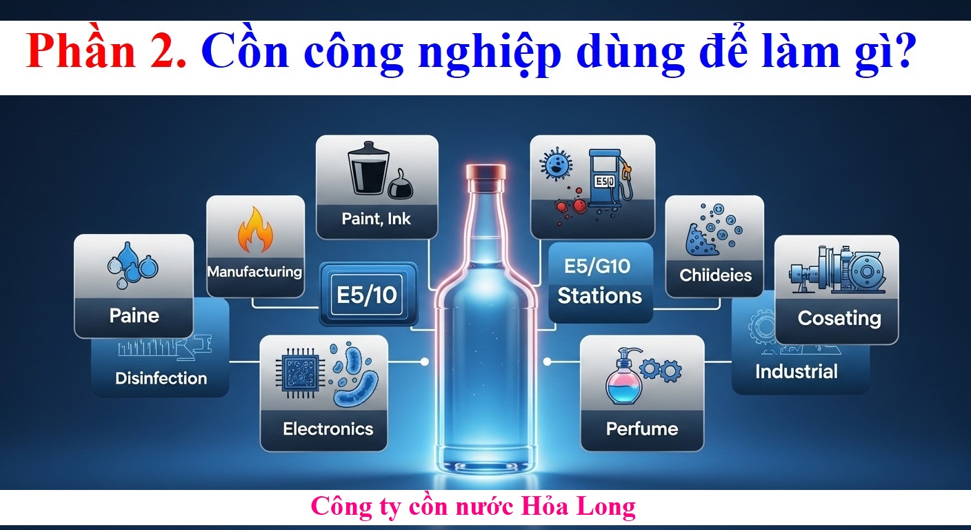 Cồn công nghiệp dùng để làm gì? Ứng dụng thực tế và lưu ý quan trọng
